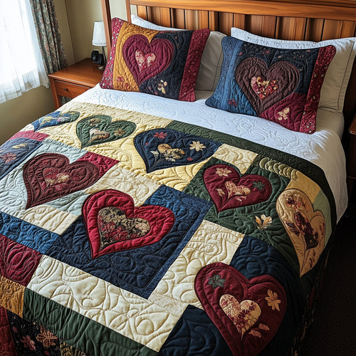 Heartfelt Vintage Blooms 3-Piece Quilted Bedding Set GFTOTP3533