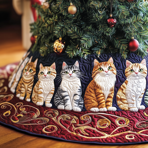 Joyful Cat Quilted Tree Skirt GFTOTP355