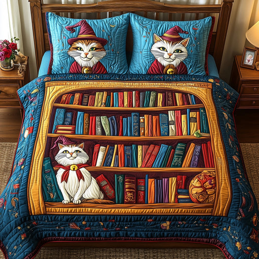 Literary Haven 3-Piece Quilted Bedding Set GFTOTP3567