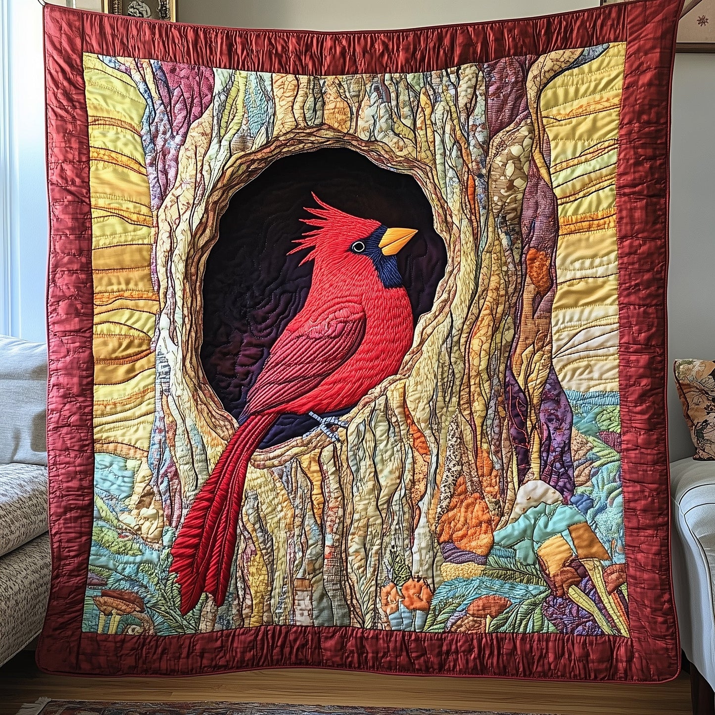 Elegant Cardinal Quilted Blanket GFTOTP3650
