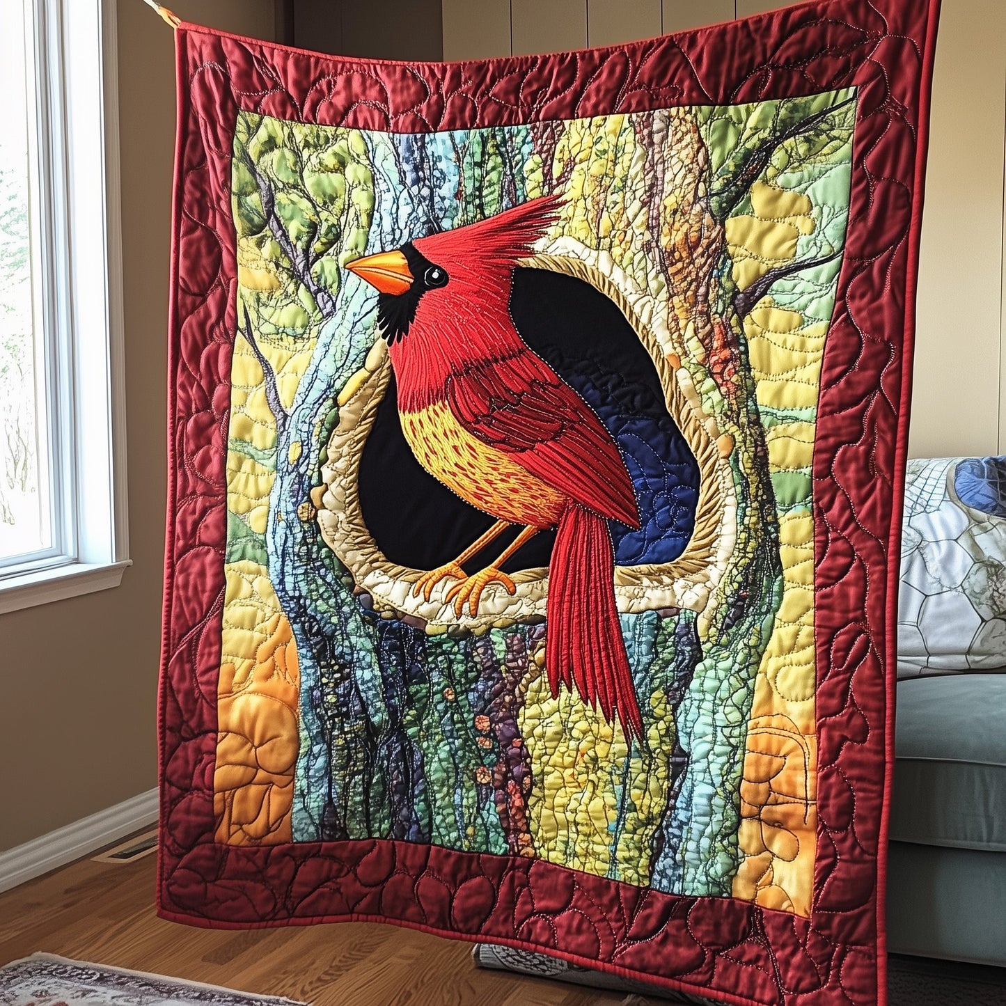 Elegant Cardinal Quilted Blanket GFTOTP3651