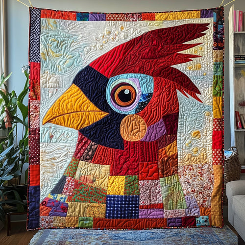 Whimsical Red Cardinal Quilted Blanket GFTOTP3654