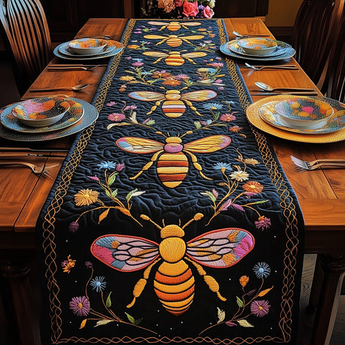 Midnight Honeybee Quilted Table Runner GFTOTP3787