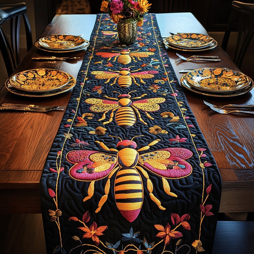 Midnight Honeybee Quilted Table Runner GFTOTP3789