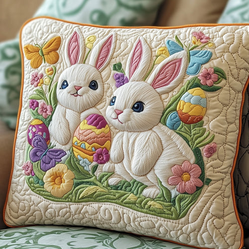 Easter Day Bunny Charm Quilted Pillow Case GFTOTP3801