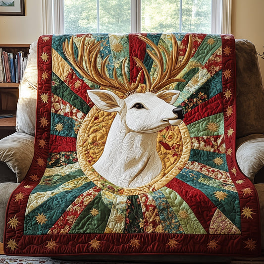 Golden Antler Glow Quilted Blanket GFTOTP3834