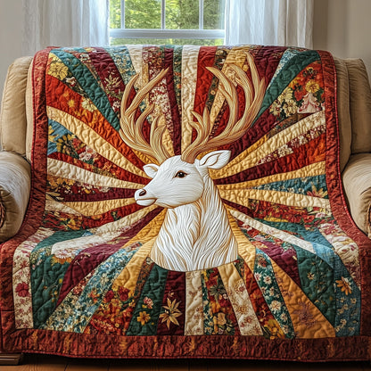 Golden Antler Glow Quilted Blanket GFTOTP3836