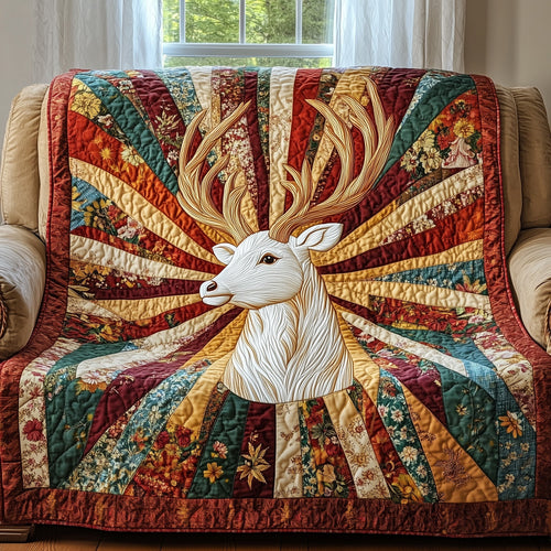 Golden Antler Glow Quilted Blanket GFTOTP3836