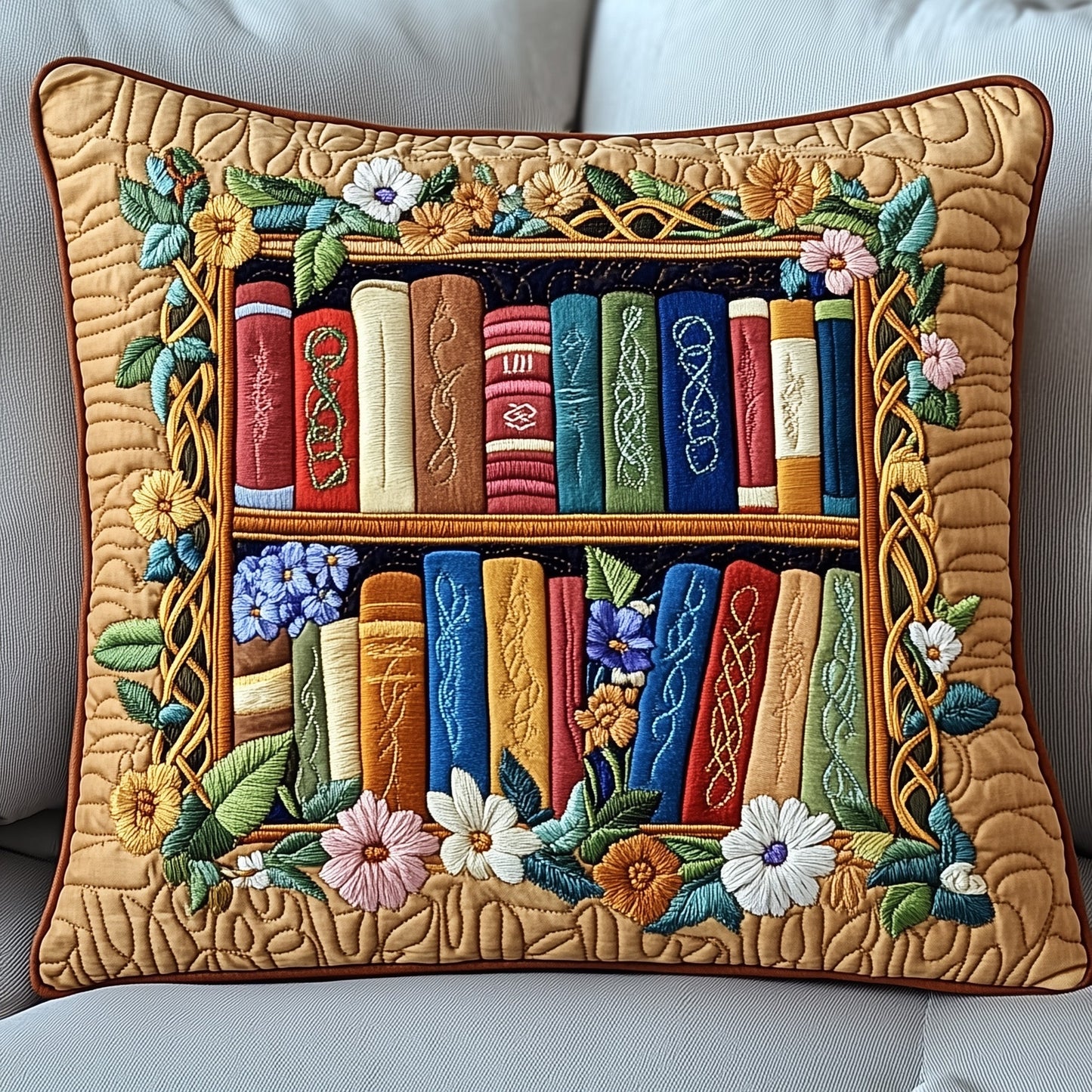 Literary Haven Quilted Pillow Case GFTOTP3913