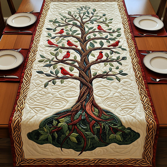 Tree Of Red Cardinals Quilted Table Runner GFTOTP4020