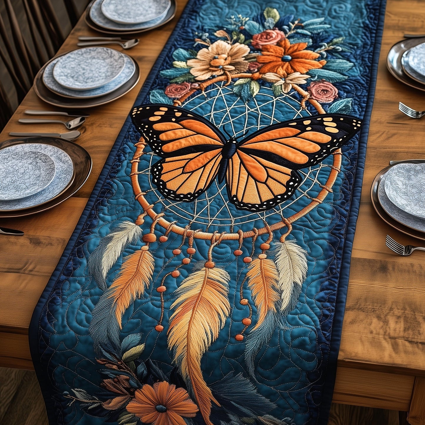 Dreamcatcher Wings Quilted Table Runner GFTOTP4115