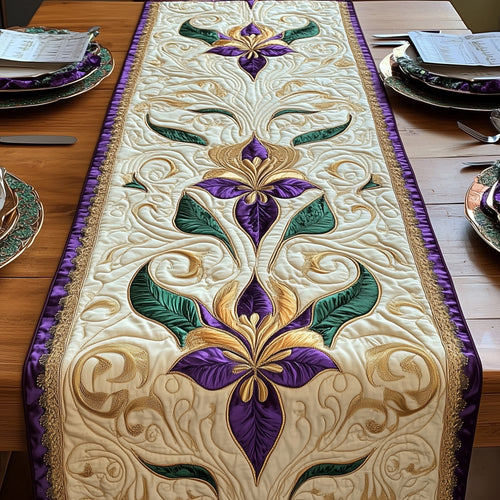 Mardi Gras Fleurdelis Quilted Table Runner GFTOTP4266