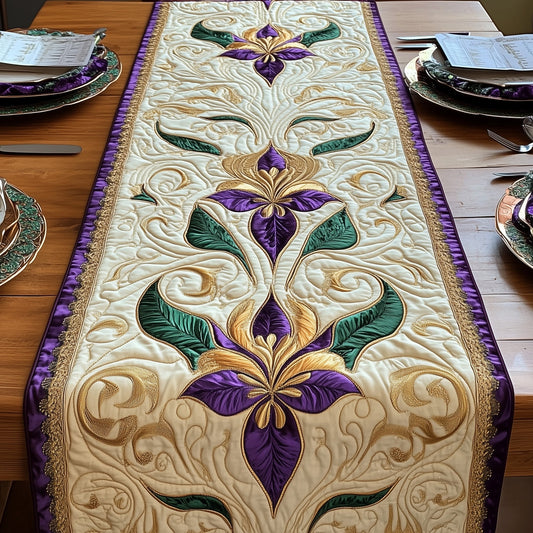 Mardi Gras Fleurdelis Quilted Table Runner GFTOTP4266