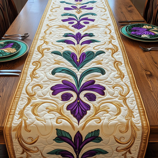 Mardi Gras Fleurdelis Quilted Table Runner GFTOTP4267