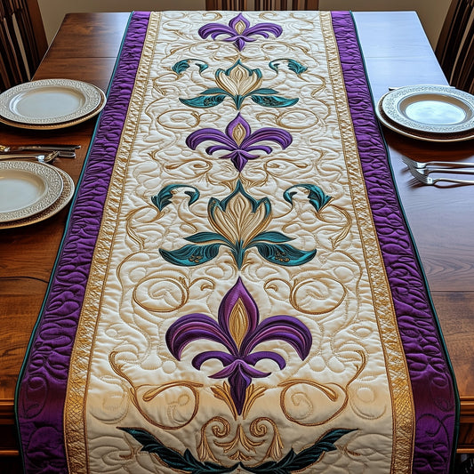 Mardi Gras Fleurdelis Quilted Table Runner GFTOTP4268