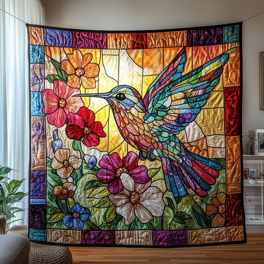 Hummingbird Garden Quilted Blanket GFTOTP4328
