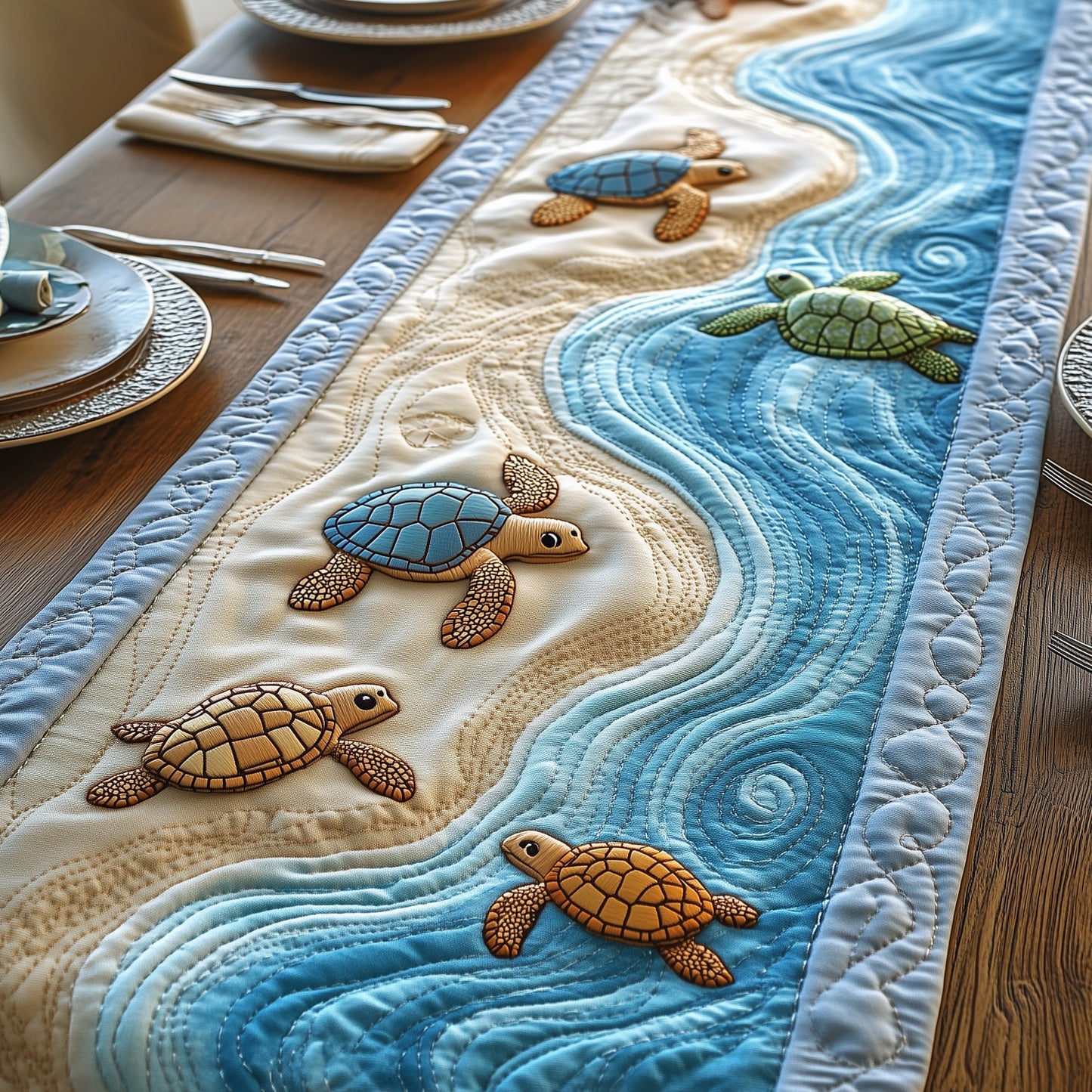 Ocean Breeze Quilted Table Runner GFTOTP4356