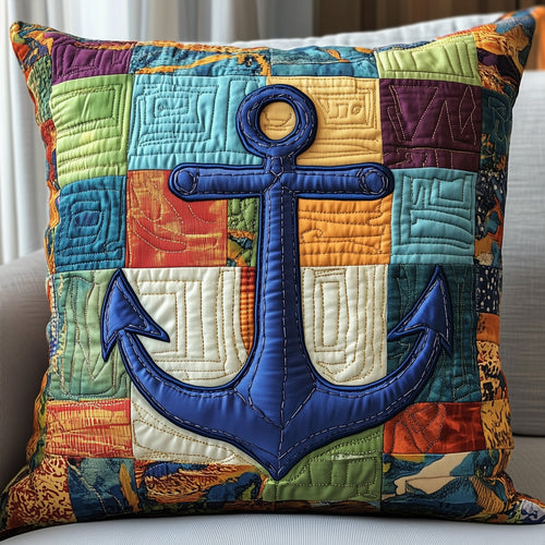 Nautical Anchor Quilted Pillow Case GFTOTP4393