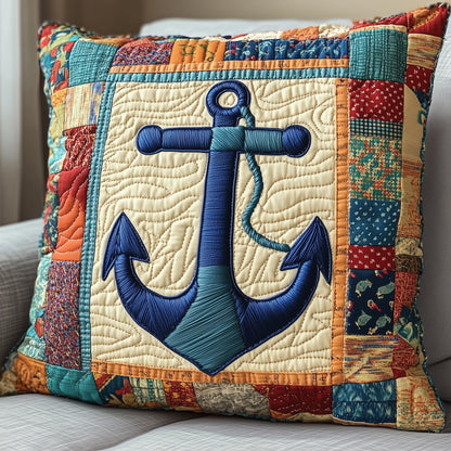 Nautical Anchor Quilted Pillow Case GFTOTP4396