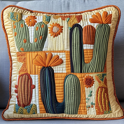 Blooming Cactus Haven Quilted Pillow Case GFTOTP4418