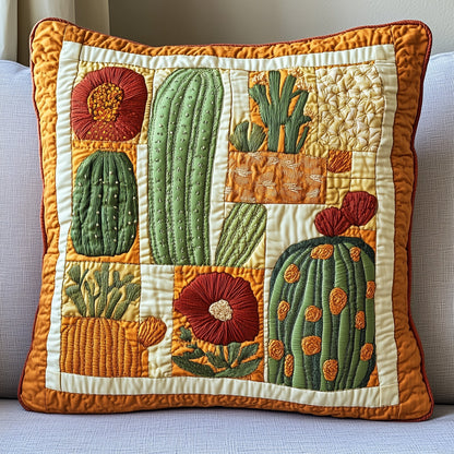 Blooming Cactus Haven Quilted Pillow Case GFTOTP4419