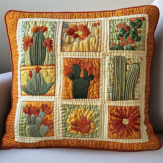 Blooming Cactus Haven Quilted Pillow Case GFTOTP4420