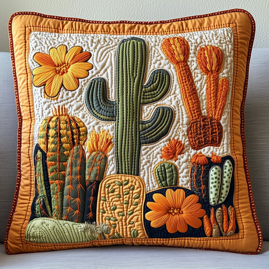 Blooming Cactus Haven Quilted Pillow Case GFTOTP4421
