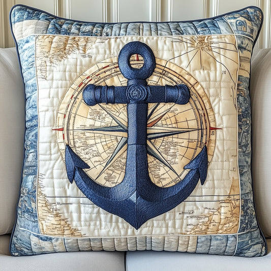 Nautical Anchor Quilted Pillow Case GFTOTP4455