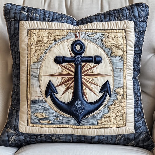 Nautical Anchor Quilted Pillow Case GFTOTP4458