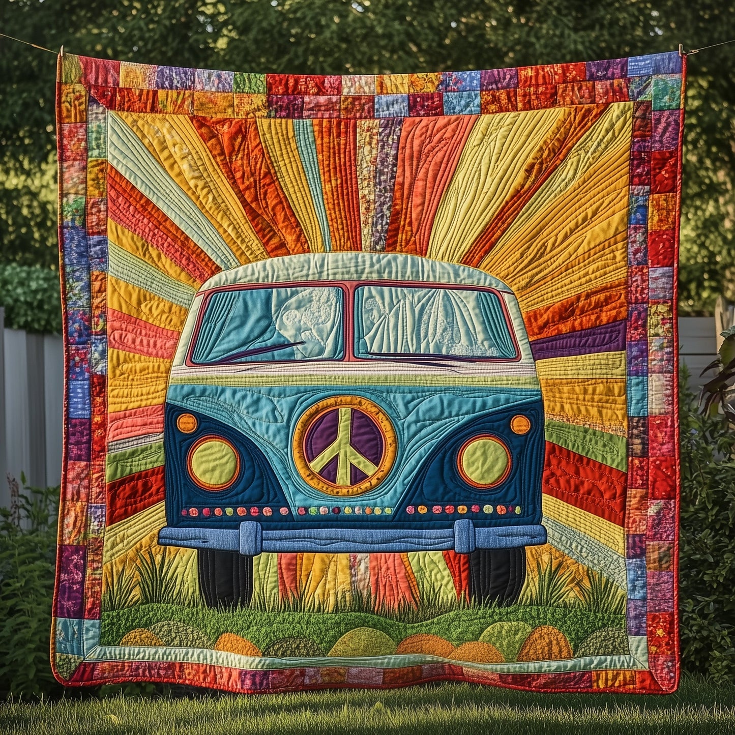 Hippie Van Journey Quilted Blanket GFTOTP4488