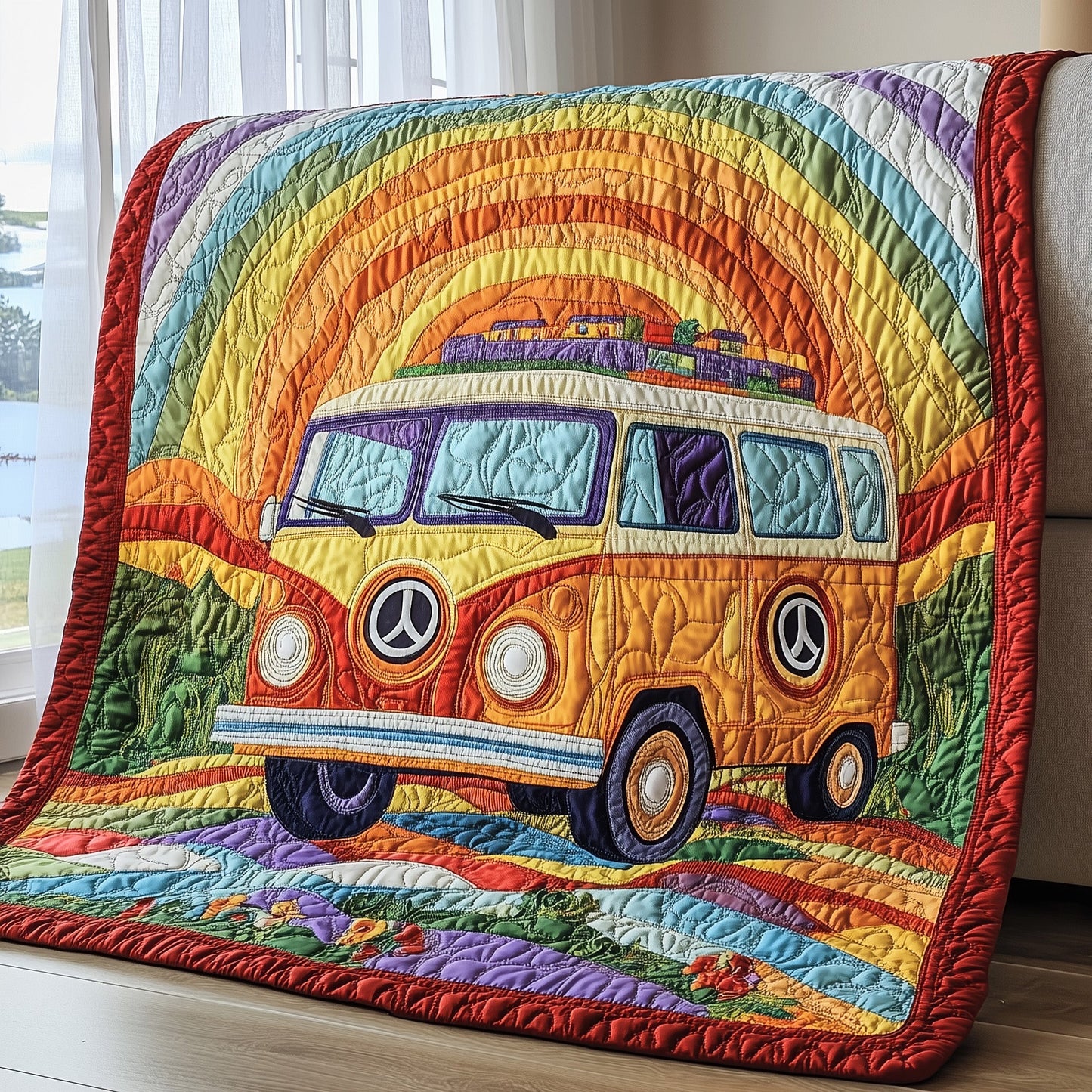 Hippie Van Journey Quilted Blanket GFTOTP4491
