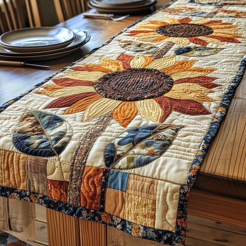 Rustic Sunflower Charm Quilted Table Runner GFTOTP4505