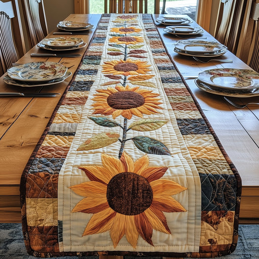 Rustic Sunflower Charm Quilted Table Runner GFTOTP4507
