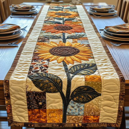 Vintage Sunflower Quilted Table Runner GFTOTP4523