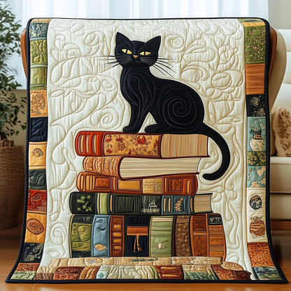 Literary Whiskers Quilted Blanket GFTOTP4557