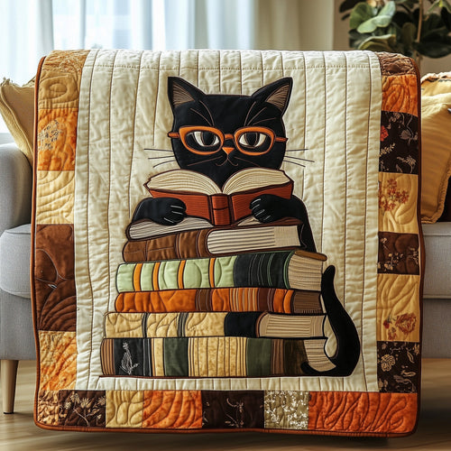 Literary Whiskers Quilted Blanket GFTOTP4560