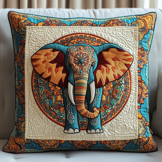 Boho Bliss Elephant Quilted Pillow Case GFTOTP4574