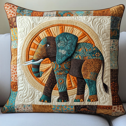 Boho Bliss Elephant Quilted Pillow Case GFTOTP4575