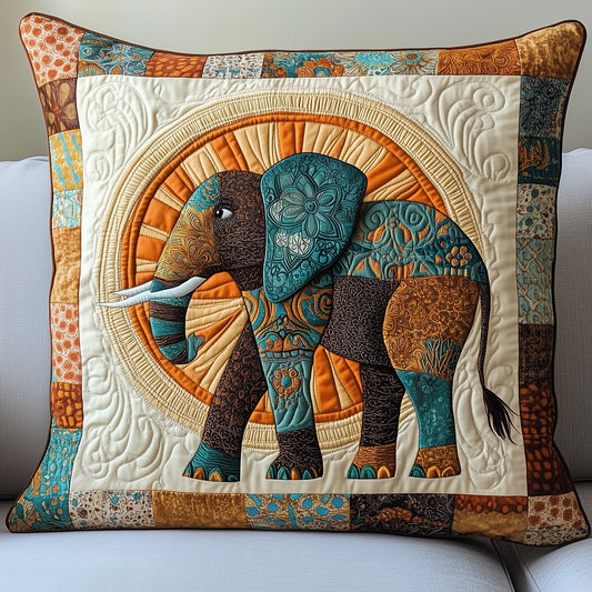 Boho Bliss Elephant Quilted Pillow Case GFTOTP4575