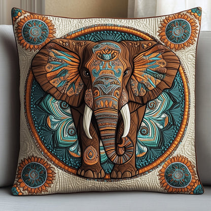 Boho Bliss Elephant Quilted Pillow Case GFTOTP4577