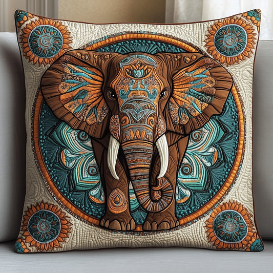 Boho Bliss Elephant Quilted Pillow Case GFTOTP4577