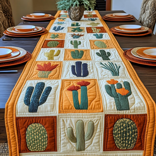 Blooming Cactus Haven Quilted Table Runner GFTOTP4593