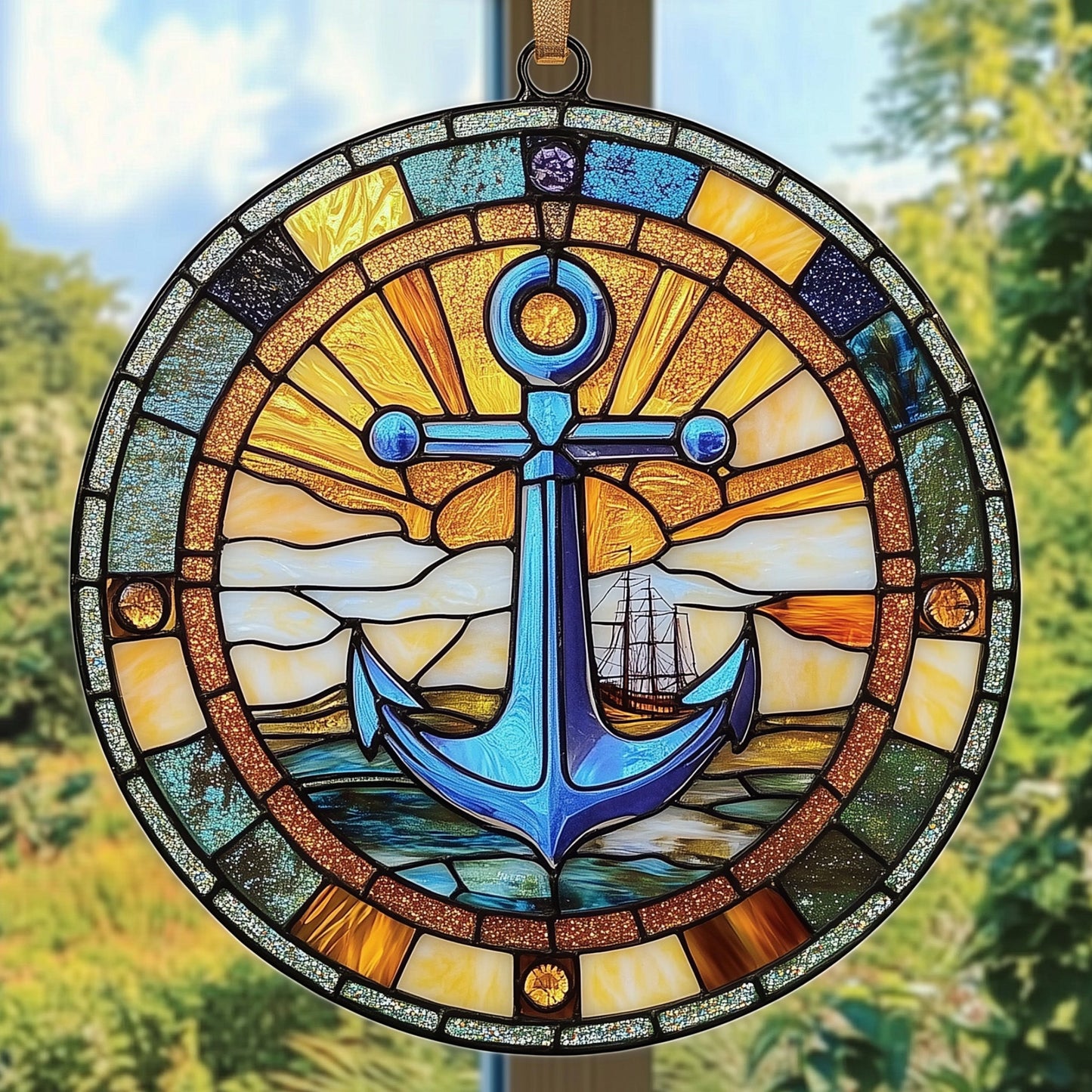 Nautical Anchor Suncatcher GFTOTP4652