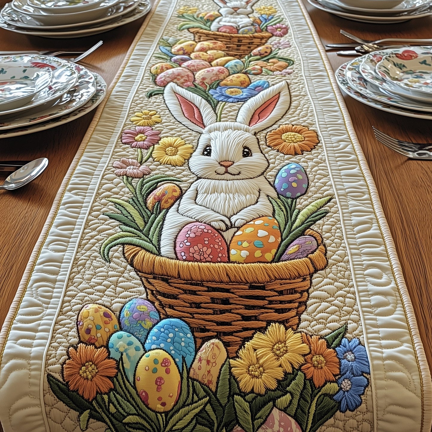 Bunny Meadow Quilted Table Runner GFTOTP4804