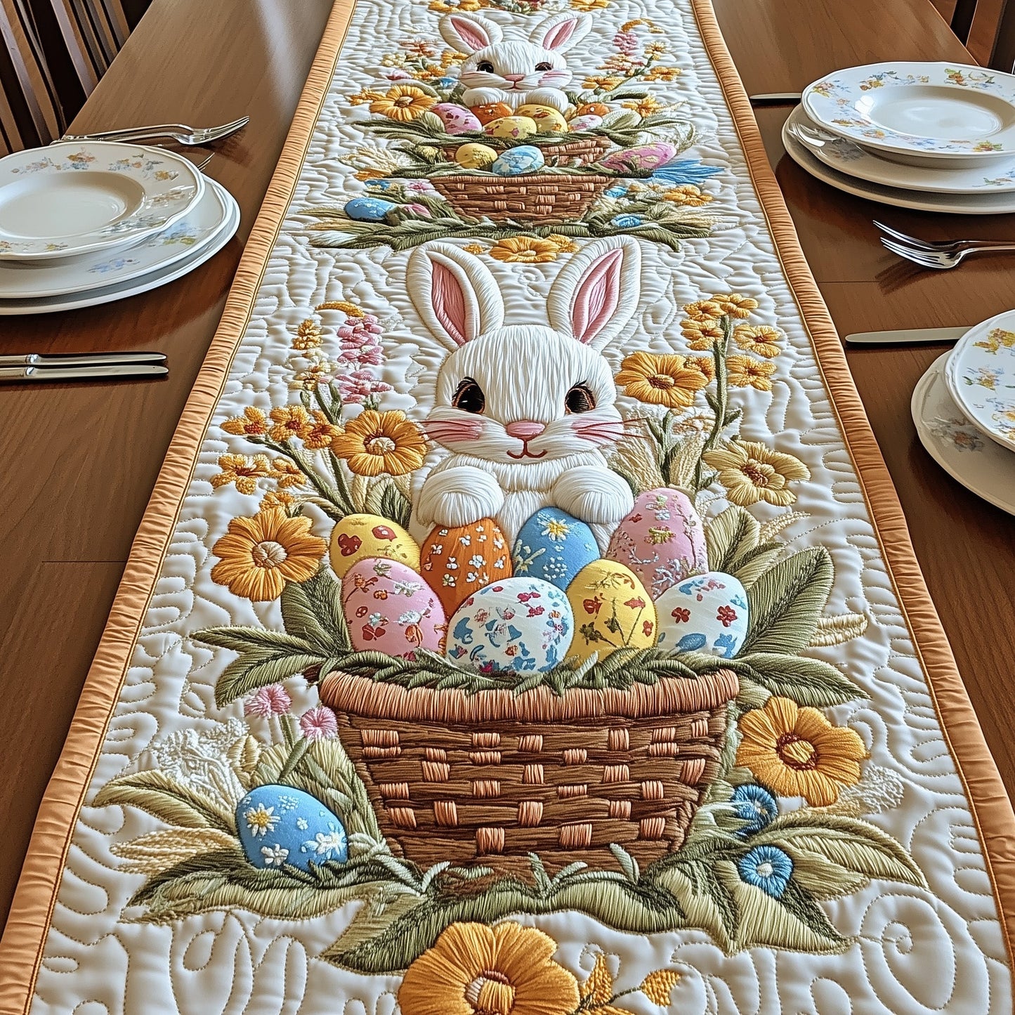 Bunny Meadow Quilted Table Runner GFTOTP4806