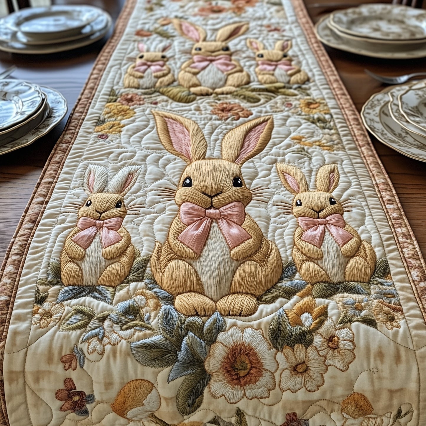 Bunny Meadow Quilted Table Runner GFTOTP4808