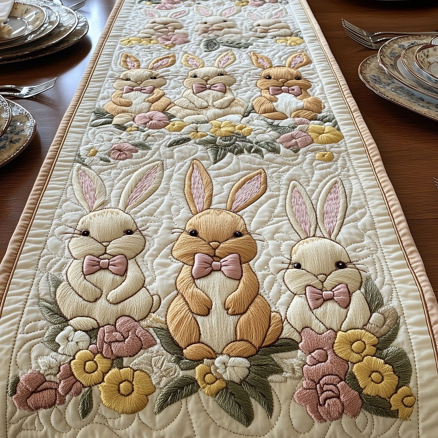 Easter Bunny Quilted Table Runner GFTOTP4809