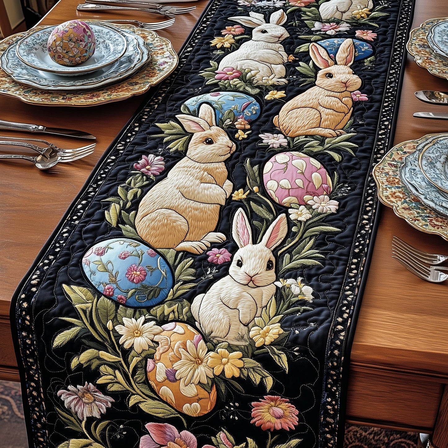 Easter Bunny Quilted Table Runner GFTOTP4813