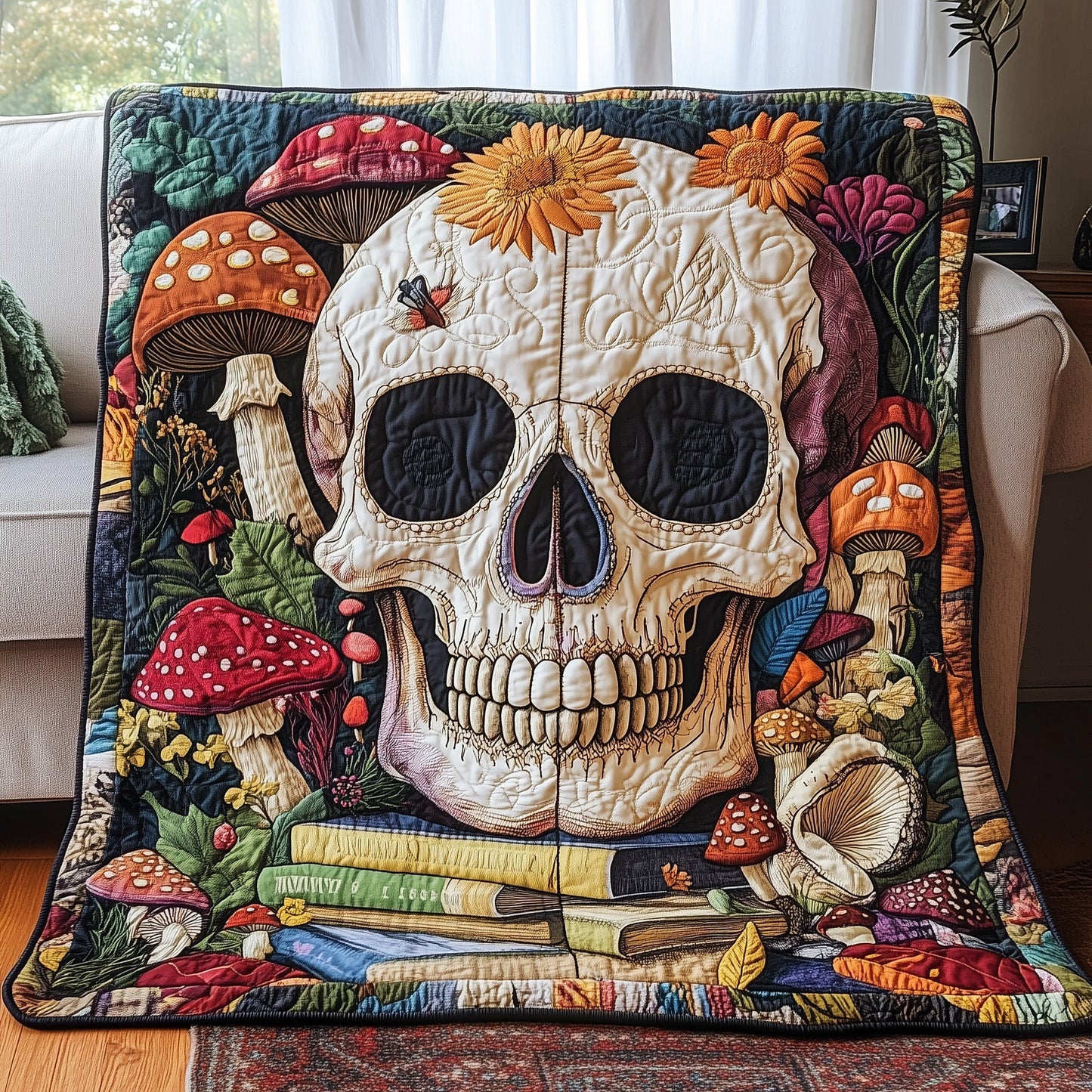 Haunted Library Quilted Blanket GFTOTP4946