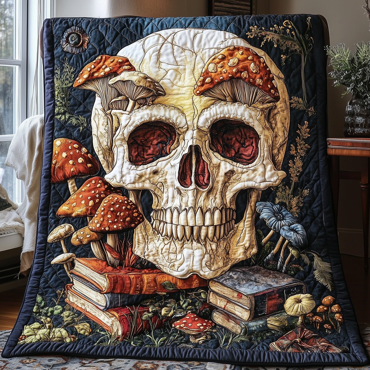 Haunted Library Quilted Blanket GFTOTP4950